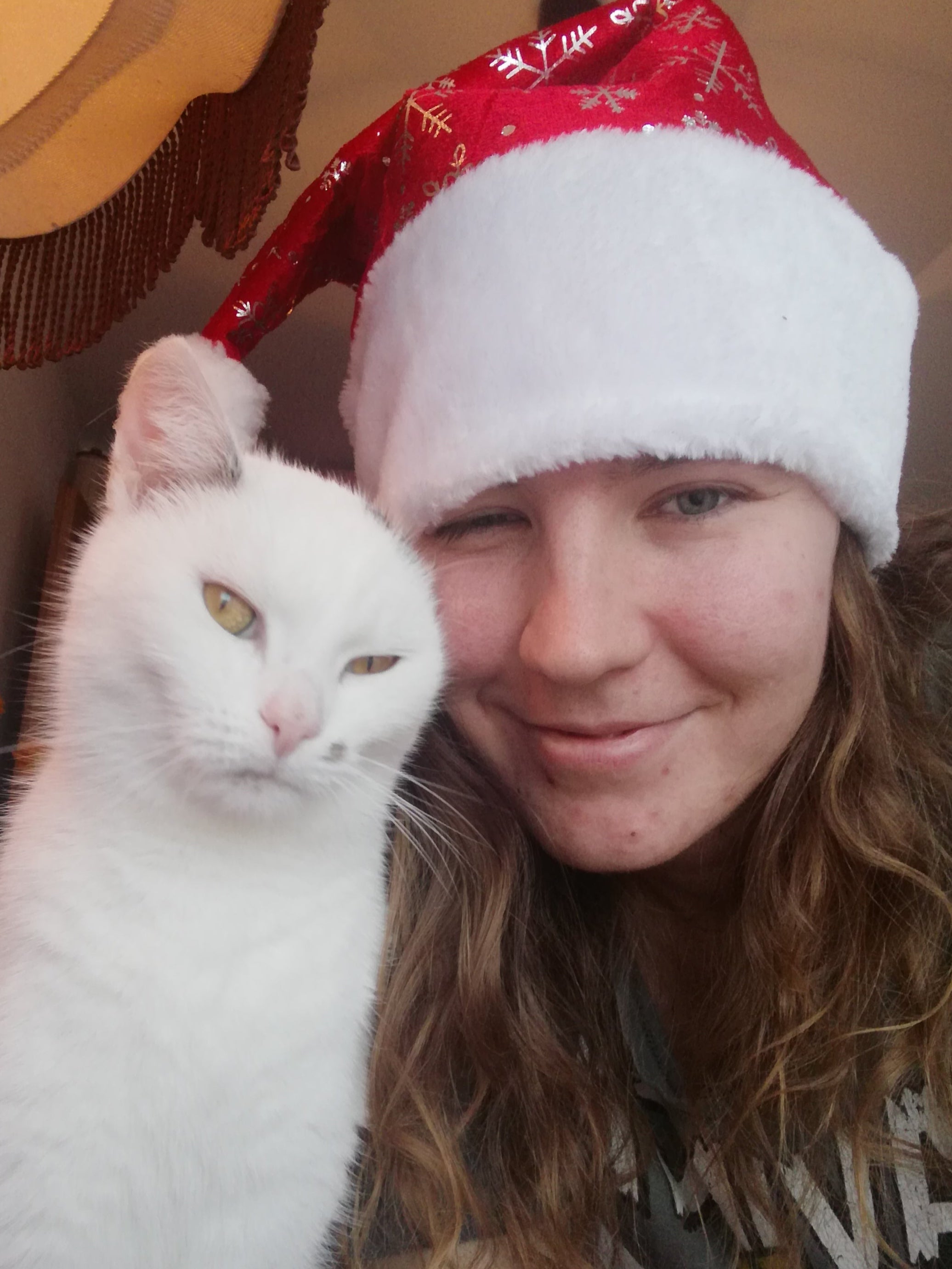 The Founder cuddling with her cat