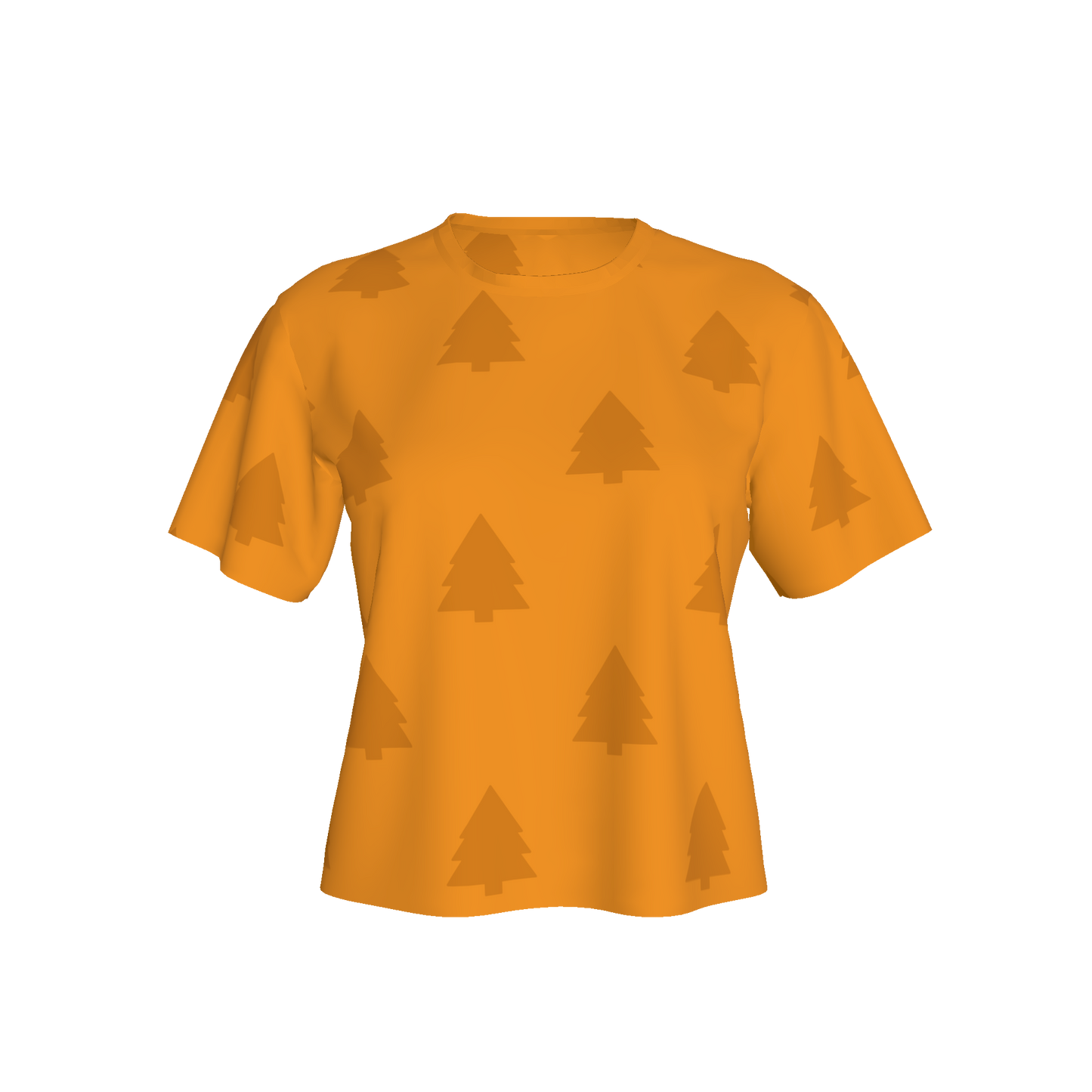Women's Waist Length Boxy T-shirt - Yellow